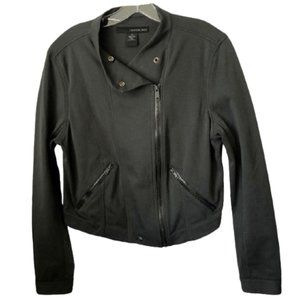 Calvin Klein Jeans Gray Knit Moto Jacket EUC - L